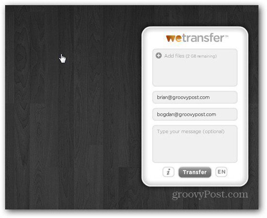 wetransfer 메인