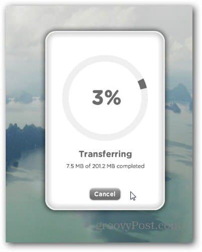 wetransfer 공간 전송