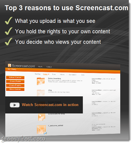 Screencast.com najważniejsze 3 powody Screencast.com najważniejsze 3 powody