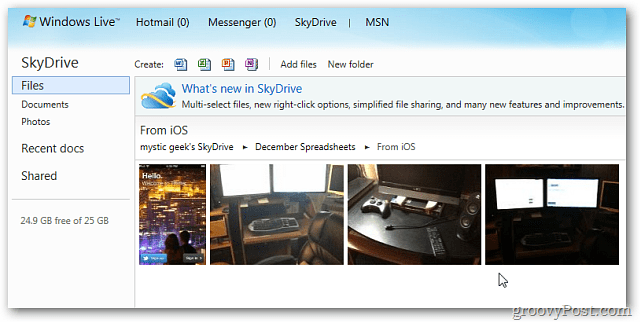 Windows SkyDrive Web