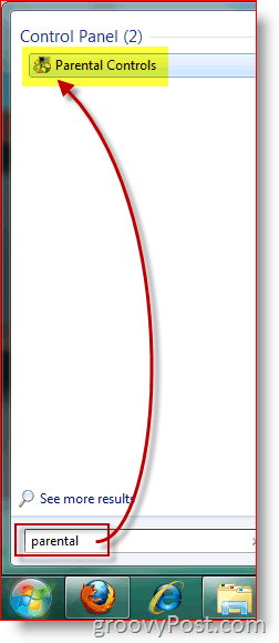 Hur man startar Windows 7 föräldrakontroll :: Skärmdump