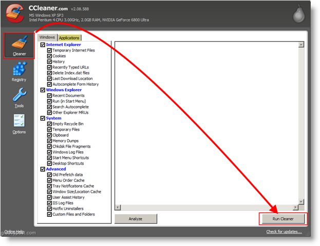 Pomocí nástroje CCleaner začněte zabezpečené mazání souborů Temp a mezipaměti