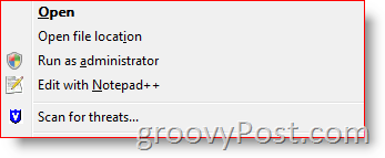 Pridėkite „Vykdyti kaip skirtingą vartotoją“ prie „Windows Explorer“ kontekstinio meniu, skirto „Vista“ ir „Server 2008“ :: groovyPost.com