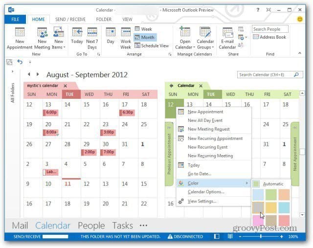 Outlook 2013 kalenderfärg
