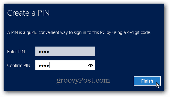 Erstellen Sie eine Windows 8-Anmelde-PIN