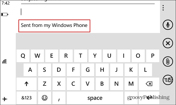 เคล็ดลับ Windows Phone: เปลี่ยนลายเซ็นอีเมลเริ่มต้น