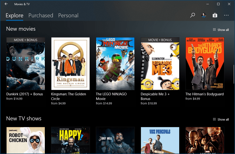 Филмови и ТВ апликација Виндовс 10