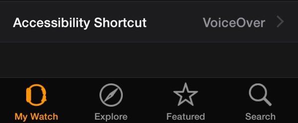 Prečac pristupačnosti - Apple Watch