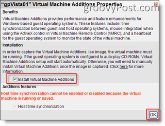 Įdiekite „MS Virtual Server 2005 R2“ virtualių mašinų priedus