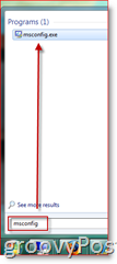 Start MSConfig på Windows 7 System