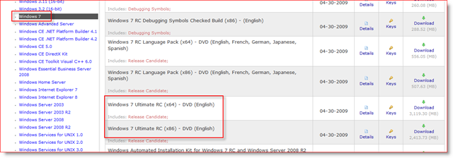 يتوفر Windows 7 RC1 على MSDN و Technet