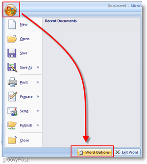 Opciones de Microsoft Word 2007 Word