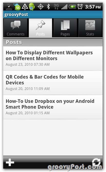 Wordpress op Android post maken