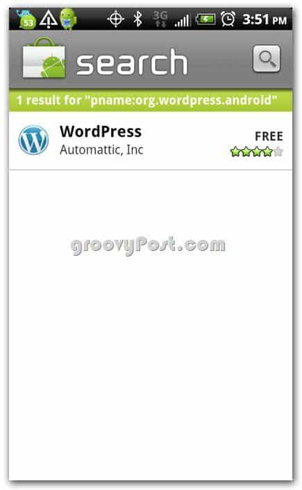 Wordpress by Automattic v obchode Android Store